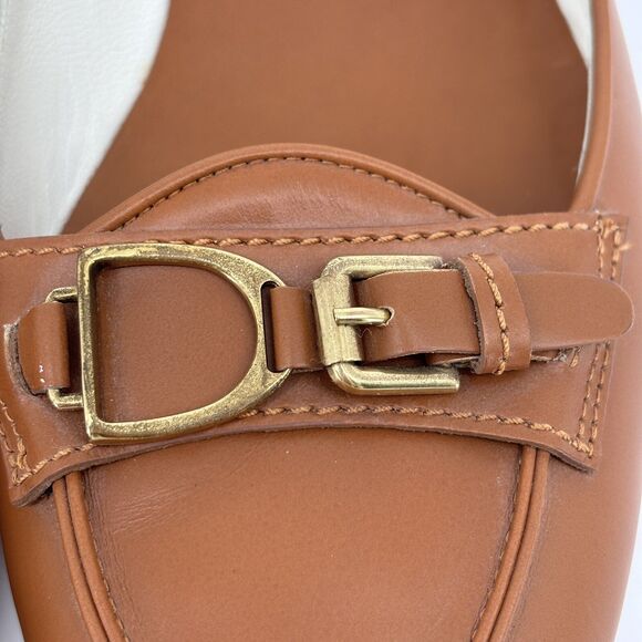 Ralph Lauren Collection Women 9 Loafers Purple Label Horsebit Saddle Brown EUC - Picture 8 of 16